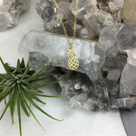 Wholesale Pineapple Charm Brushed 14kt Gold Vermeil Amoracast