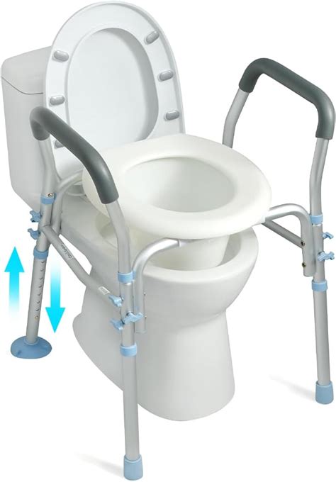 Amazon Oasisspace Stand Alone Raised Toilet Seat Lbs Medical