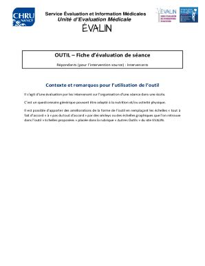 Fillable Online Outils De Suivi Et D Valuation De La Participation Des