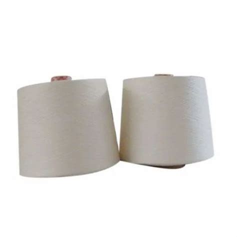 Twisted Plain White Cotton Blended Yarn For Textile Industry At Rs 200