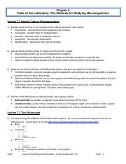 Chapter 2 NOTES 1 Docx Chapter 2 Tools Of The Laboratory The