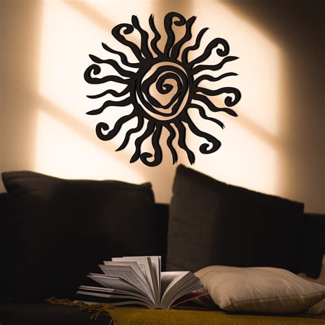 Sun Metal Wall Decorsun Metal Wall Artsun Metal Etsy