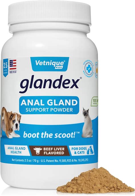 Glandex Vetnique Labs Suplemento De Fibra Para Perros En Polvo Para