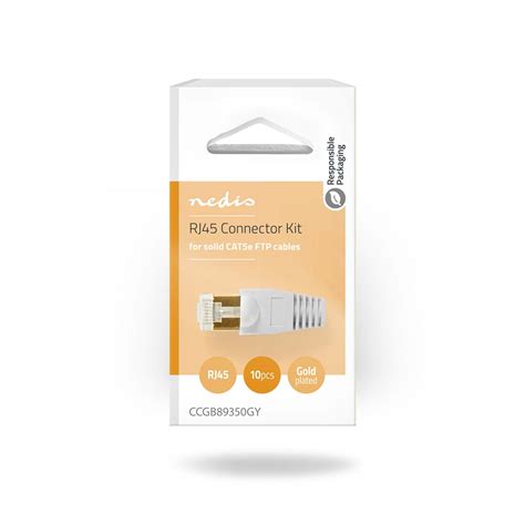 Connettore RJ45 Maschio UTP CAT5 Dritta Placcato Oro 10 Pz