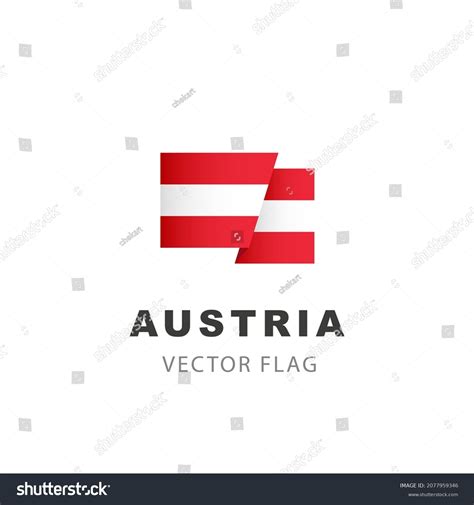 Austria Flag Vector Illustration Isolated On เวกเตอร์สต็อก ปลอดค่า