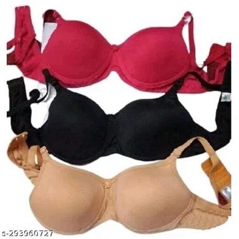 Womens Padded Bra Multipack Of 3blotto Full Coverage Bra For Women And