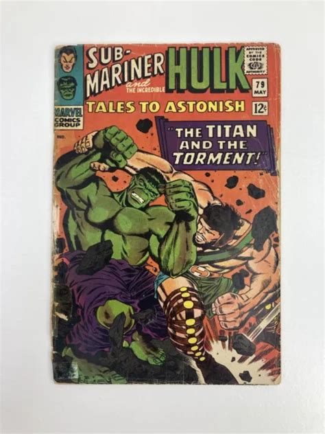 Marvel Comic The Incredible Hulk Sub Mariner Tales To Astonish