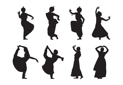 Free Indian Dance Silhouette Vector 128364 Vector Art At Vecteezy