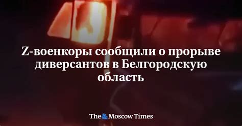 Z-военкоры сообщили о прорыве диверсантов в Белгородскую область ...