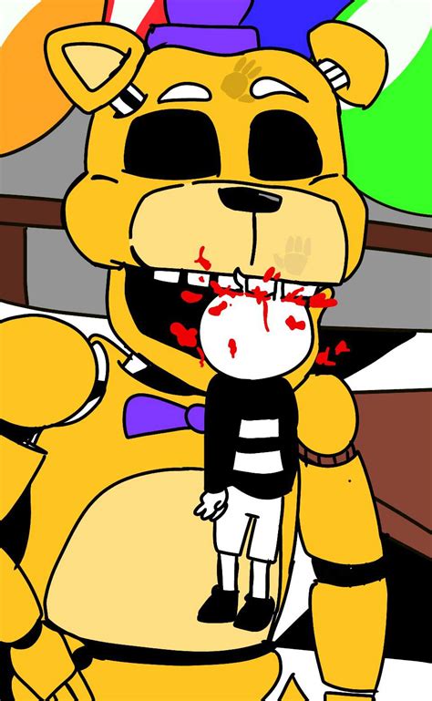 Un fanart de la mordida del 87 83 FNaF Amino Español Amino