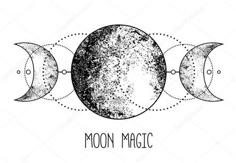 Triple luna pagana Wicca símbolo de la diosa luna Diosa de tres caras 2023