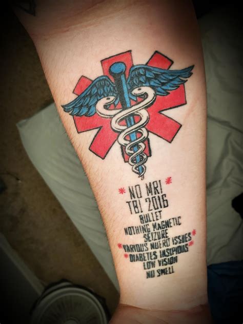 Erin Atomic Bomb Studios Las Cruces Nm My Medical Alert Tattoo