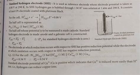 Standard Hydrogen Electrode SHE It Is Used As Reference Electrode Who