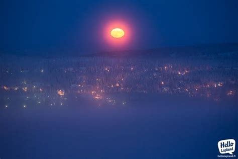 Epic full moon rise in Winter Wonderland 5.1.2015 in Rovaniemi Lapland ...