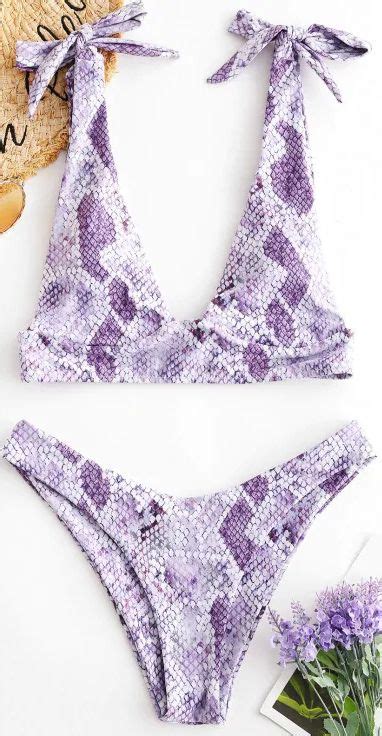 Personalize Your Fit And Feel With This Snakeskin Bikini Set The Top