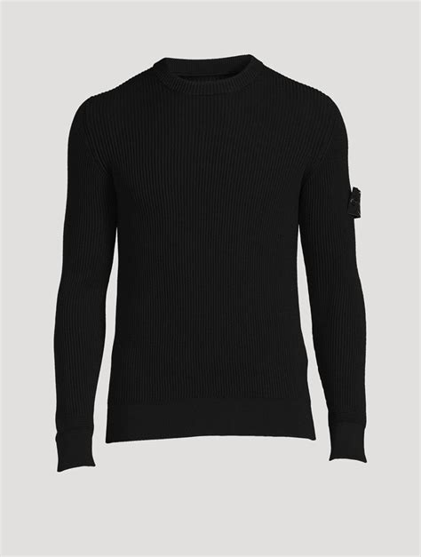 Stone Island Wool Ribbed Knit Sweater Holt Renfrew