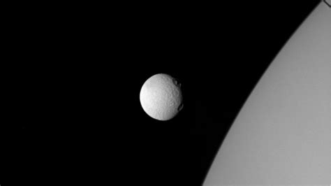 Cassini Image Of Odysseus Crater On Saturns Icy Moon Tethys