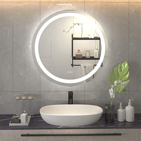 Buy Amorho Round Led Bathroom Mirror 32 Inch Backlit Front Lighted