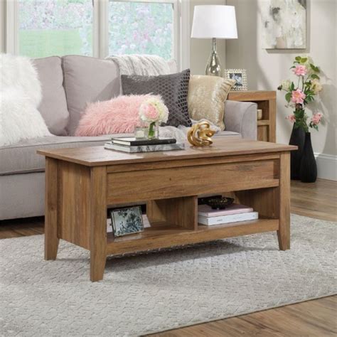 Sauder Dakota Pass Engineered Wood Lift Top Coffee Table In Sindoori Mango Cymax Business