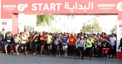 Record 4000 People Run The Ooredoo Doha Marathon Read Qatar Tribune