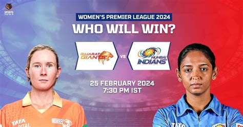 WPL 2024 Gujarat Giants Vs Mumbai Indians Women Who Will Win Today