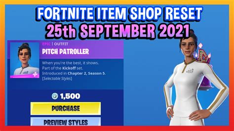 KICKOFF SET IS BACK Fortnite Item Shop Reset 25th September 2021