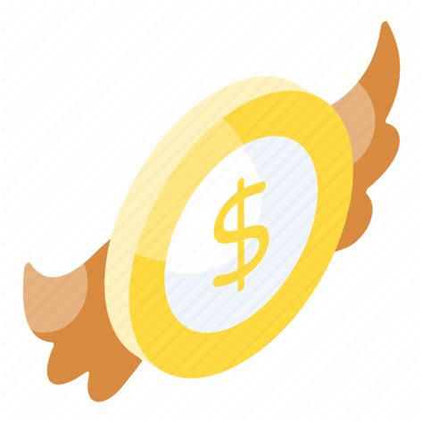Flying Money Winged Coin Business Finance Dollar Icon Download