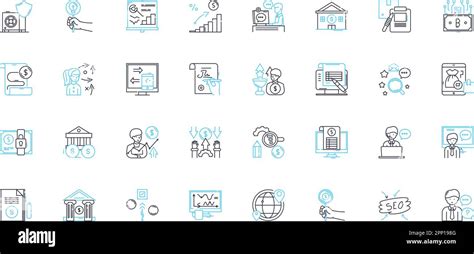 Financial Analysis Linear Icons Set Profitability Liquidity Solvency