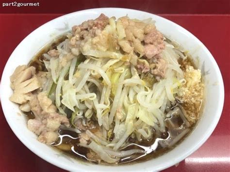 『小ラーメン豚2枚 「麺少なめ ニンニクアブラ」750円』ラーメン二郎 越谷店のレビュー ラーメンデータベース