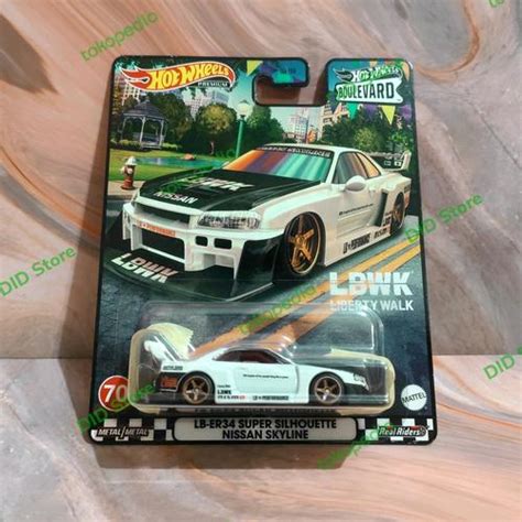 Jual Hot Wheels Premium LB ER34 Super Silhouette Nissan Skyline R34 LBWK Kota Depok DID