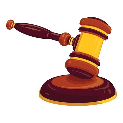 Wood gavel icon, cartoon style 14624825 Vector Art at Vecteezy