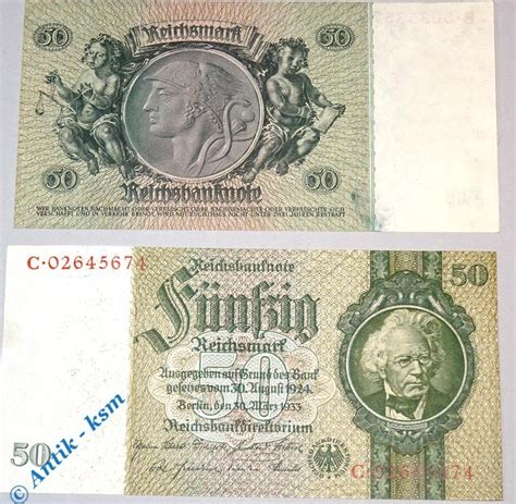 50 Mk Kriegsdruck Reichsbanknote über 50 Mark Kriegsdruck