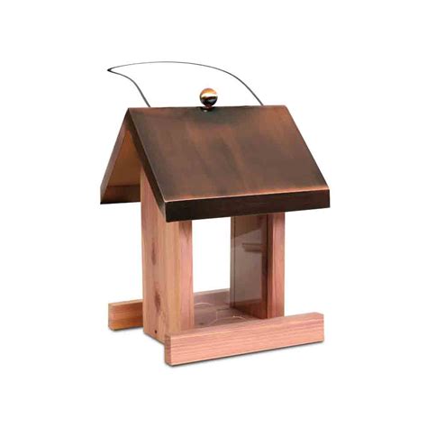 Cedar Copper Roof Villa Bird Feeder Pennington