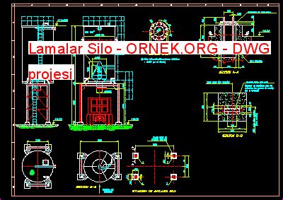 Proje Sitesi Lamalar Silo Autocad Projesi