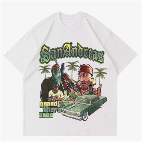 Jual KAOS GRAND THEFT AUTO SAN ANDREAS T SHIRT GTA SA GAMING RAP