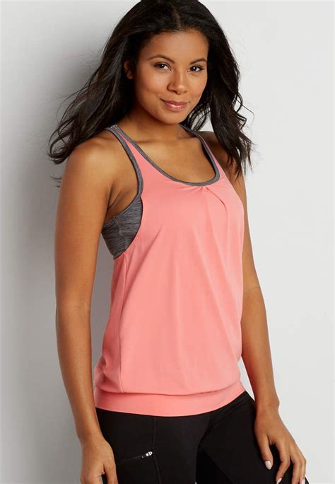 Tank With Built In Spacedye Sport Bra Maurices Tank Top Fashion Fashion Athletic Tank Tops