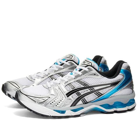 Asics Women S Gel Kayano 14 Sneakers In White Aizuri Blue Asics