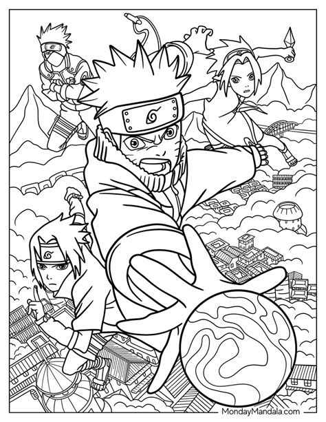 Naruto Coloring Page To Print Ready For Download