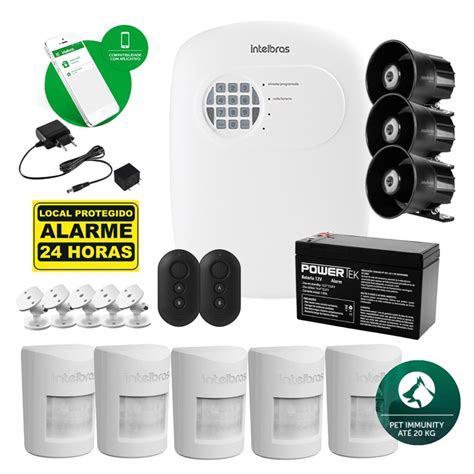 Kit Alarme Intelbras C Sensores De Presenca Pet Sem Fio Shopee Brasil