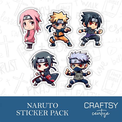 Naruto Sticker Pack Craftsy Centre Shopee Malaysia