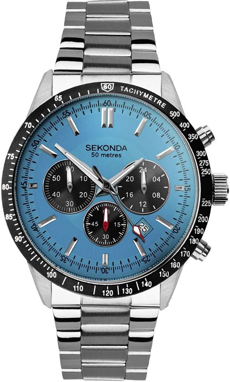 buy sekonda velocity chronograph  bluesilver   today