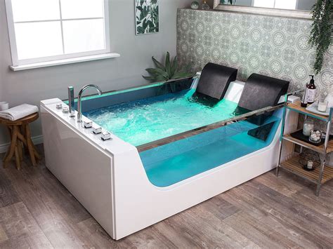 Whirlpool Bath With Led 1800 X 1200 Mm White Curacao Belianino