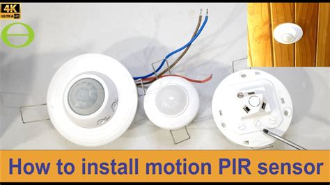 How To Install A Passive Infra Red Motion Sensor In A Ceiling Pir Occupancy Sensor Youtube