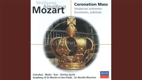 Mozart Vesperae Solennes De Confessore In C K Laudate