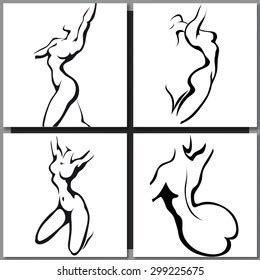Hundred Naked Woman From Behind Sketch Royalty Free Images Stock Photos Pictures
