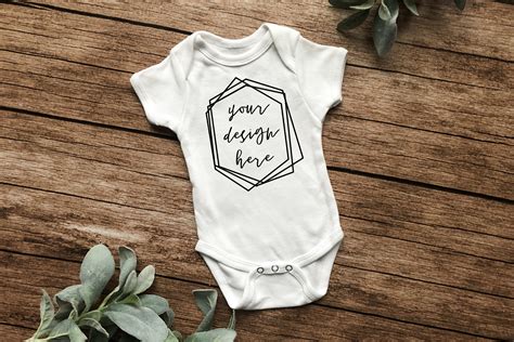 Farmhouse Baby Onesie Mockup Cute Clothing Mockup 1141192