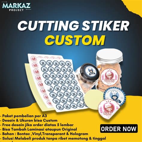 Jual FREE DESAIN CETAK STIKER STICKER LABEL MAKANAN OLSHOP BONTAX