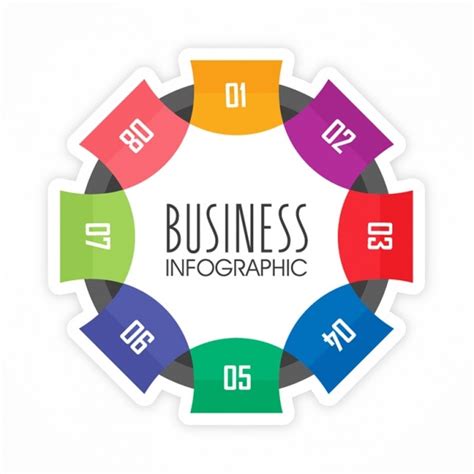 Premium Vector Round Infographic Template With Eight Colorful Options