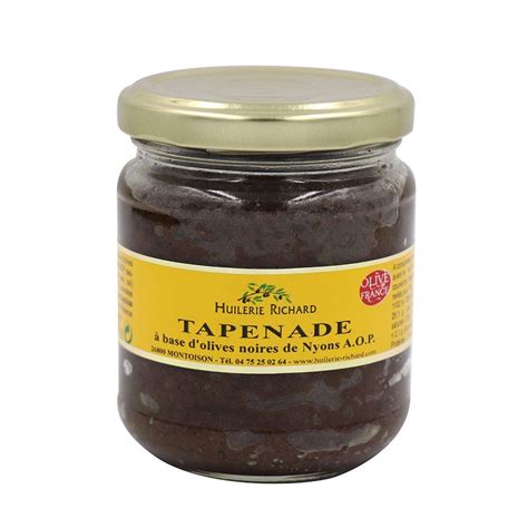 Tapenade Aux Olives Noires De Nyons Aop Moulin D Uz S