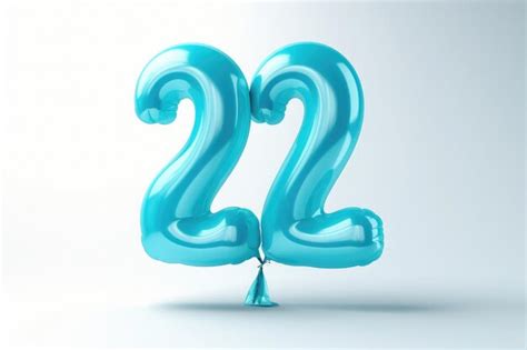 Premium Photo Inflatable Balloon In The Form Of The Number Twenty Two